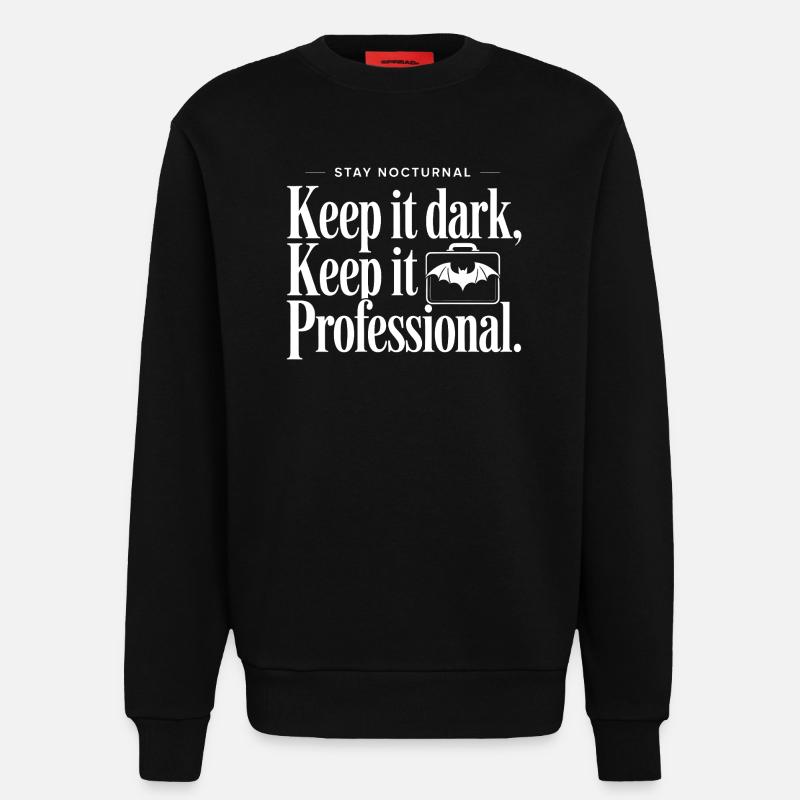 Nocturnal Professional Statement - Sweatshirt - made by SPREAD - SOLID BLACK
