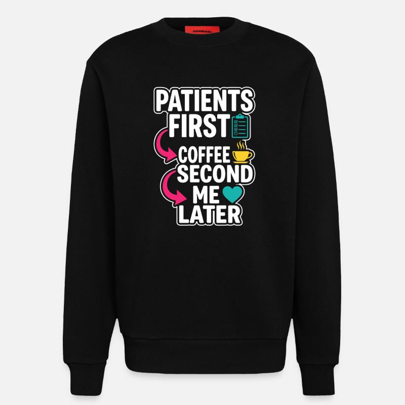 Nachtschicht-krankenschwester, Müde - Sweatshirt - made by SPREAD  - SOLID BLACK