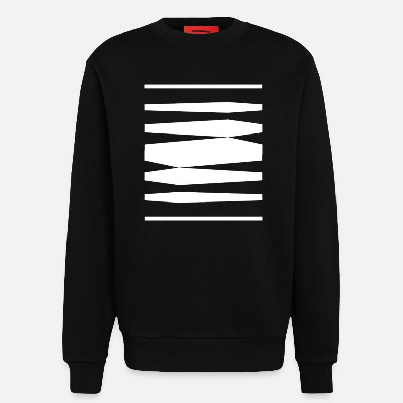 Bold Stripes design - Sweatshirt - made by SPREAD  - SOLID BLACK