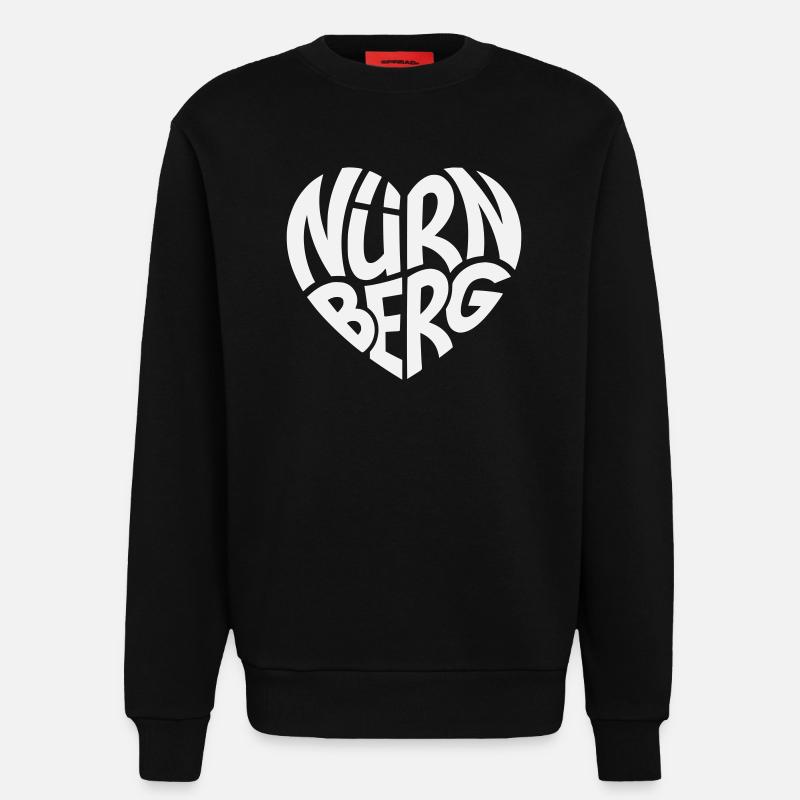 Nuremberg Heart Lettering - Sweatshirt - made by SPREAD - SOLID BLACK