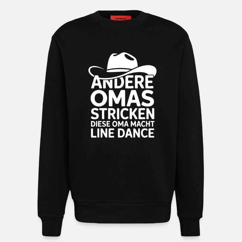 Line Dance Oma - Sweatshirt - made by SPREAD  - SOLID BLACK