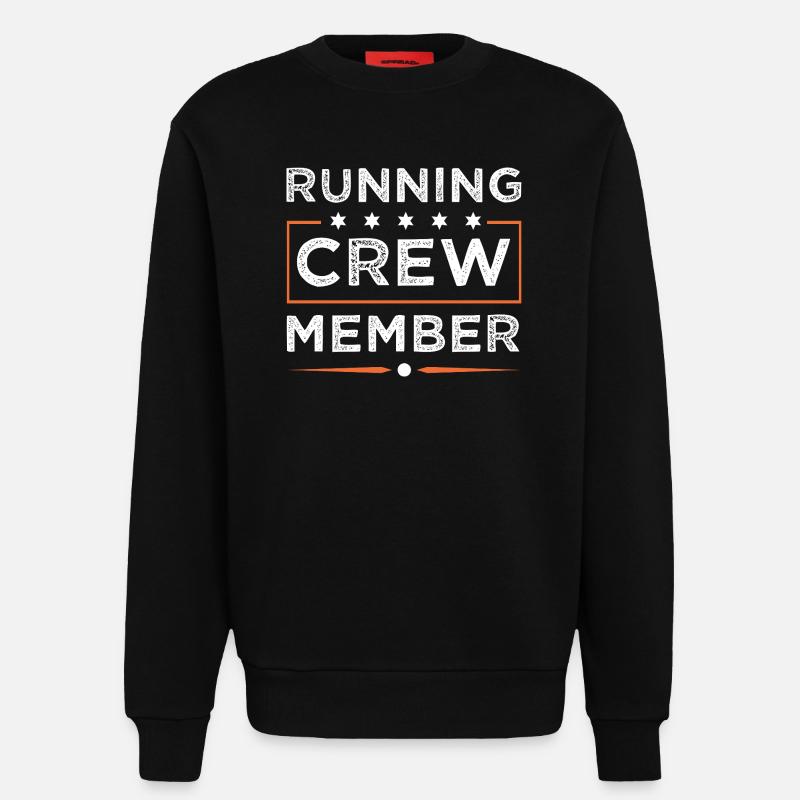 Équipe de Course - Sweat bio décontracté fabriqué en UE - SOLID BLACK