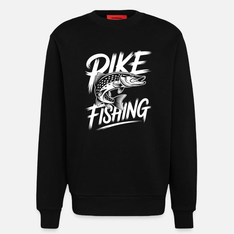 Springender Hecht - Sweatshirt - made by SPREAD - SOLID BLACK