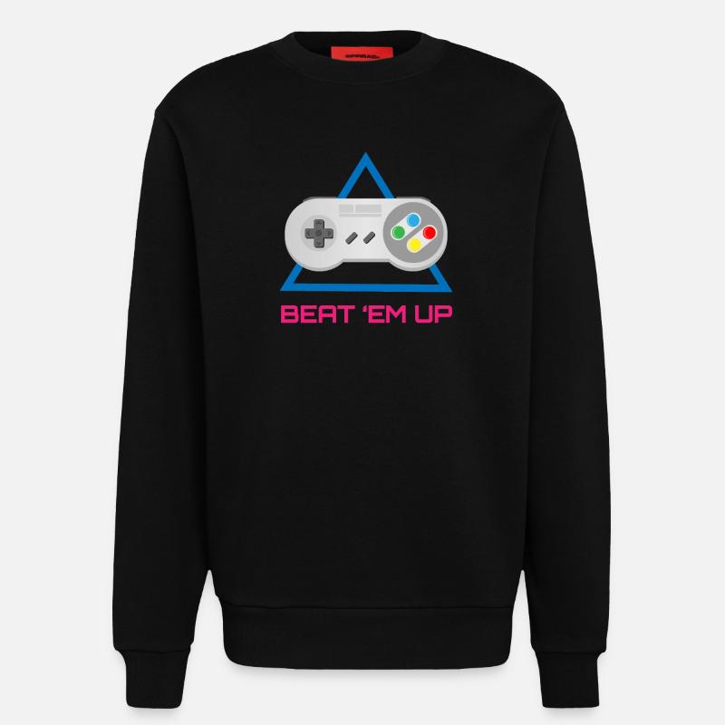 Retro Gamer Controller – Jeu vidéo d’arcade - Sweat bio décontracté fabriqué en UE - SOLID BLACK