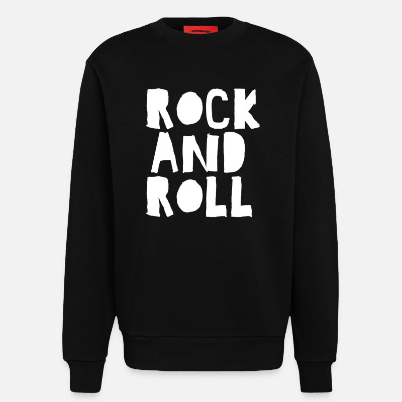 Rock'n'Roll Bold Typografie - Sweatshirt - made by SPREAD - SOLID BLACK