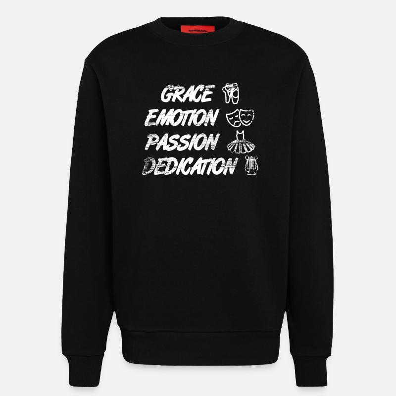 Grâce Émotion Passion Dévotion - Sweat bio décontracté fabriqué en UE - SOLID BLACK