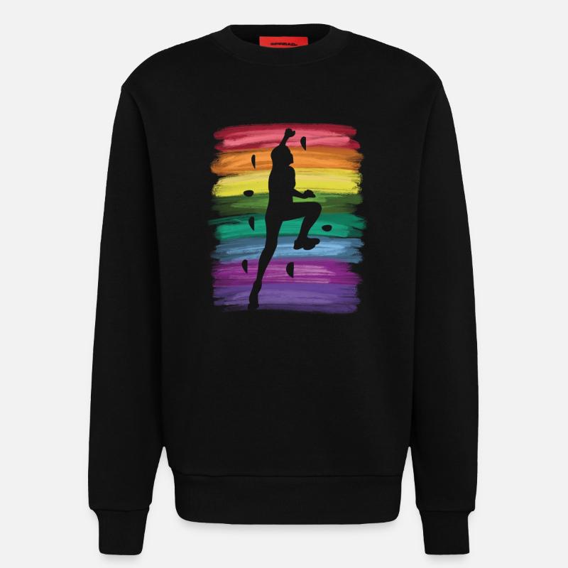 Bloc de bloc de Boulderer - Sweat bio décontracté fabriqué en UE - SOLID BLACK