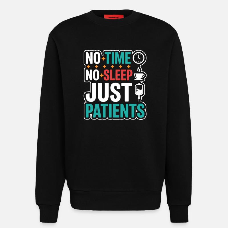 Nachtschicht-krankenschwester, Müde - Sweatshirt - made by SPREAD - SOLID BLACK