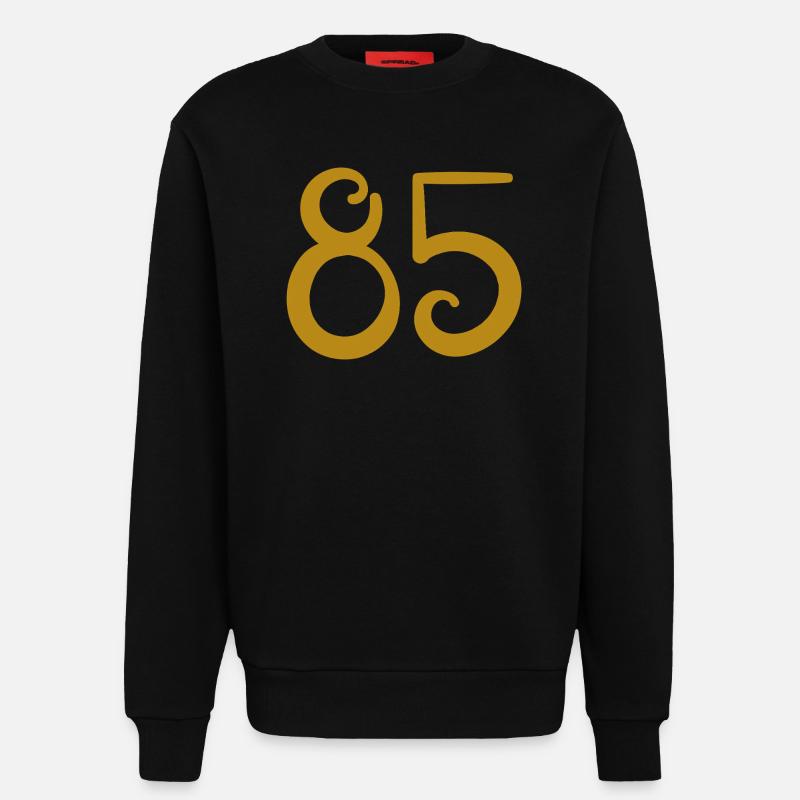 85 - Sweatshirt - made by SPREAD  - SOLID BLACK