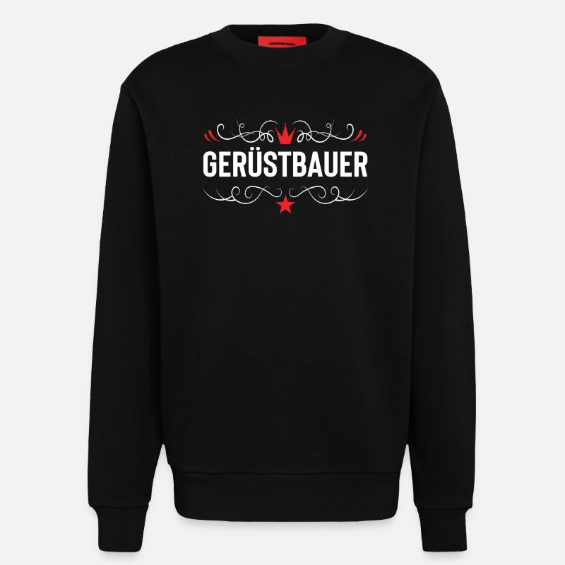 Gerüstbauer Beruf - Sweatshirt - made by SPREAD - SOLID BLACK