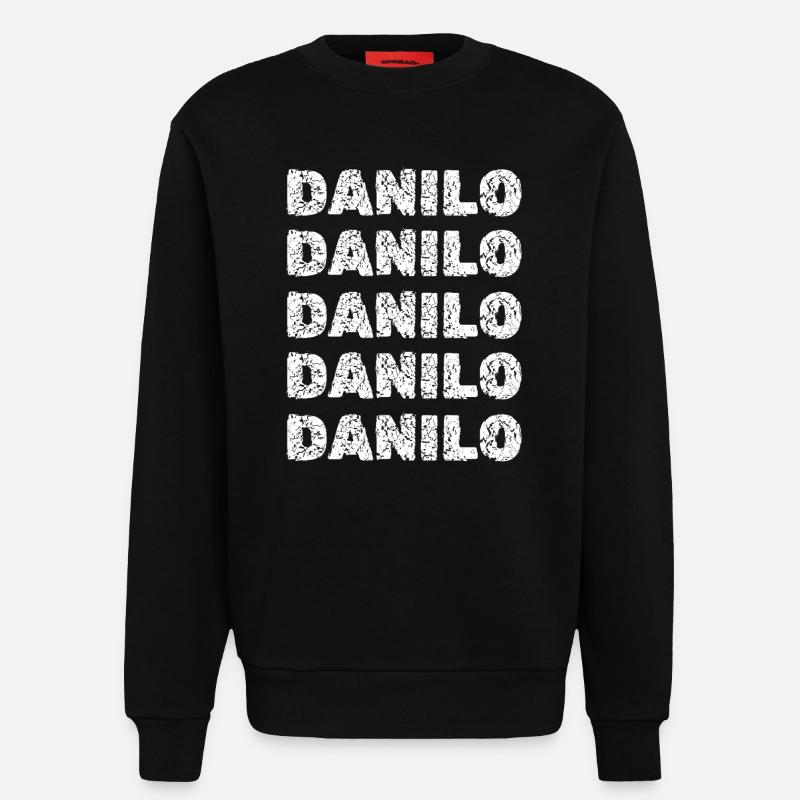 Danilo als Name - Sweatshirt - made by SPREAD  - SOLID BLACK
