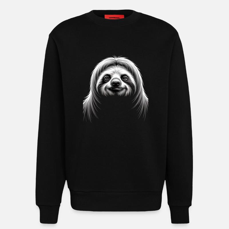 Sloth - Sweatshirt - made by SPREAD - SOLID BLACK