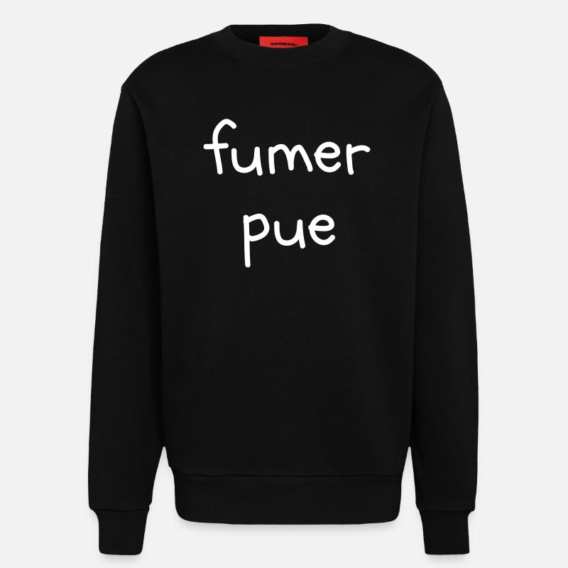 Smoking stinks - Sweatshirt - made by SPREAD  - SOLID BLACK