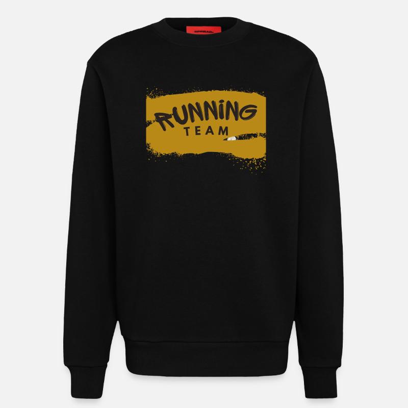 Équipe de course - Sweat bio décontracté fabriqué en UE - SOLID BLACK