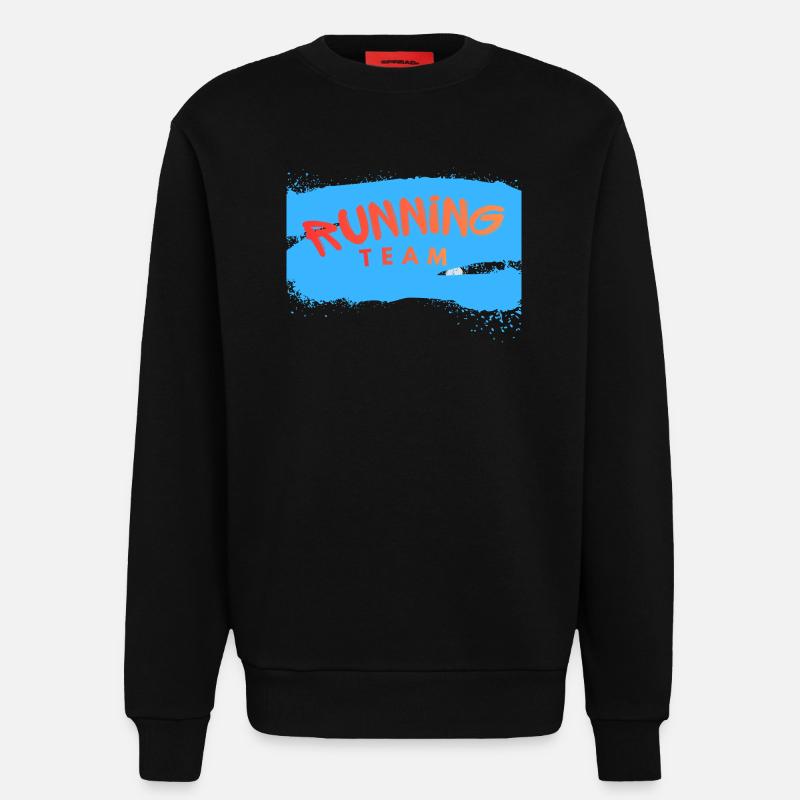 Équipe de course - Sweat bio décontracté fabriqué en UE - SOLID BLACK
