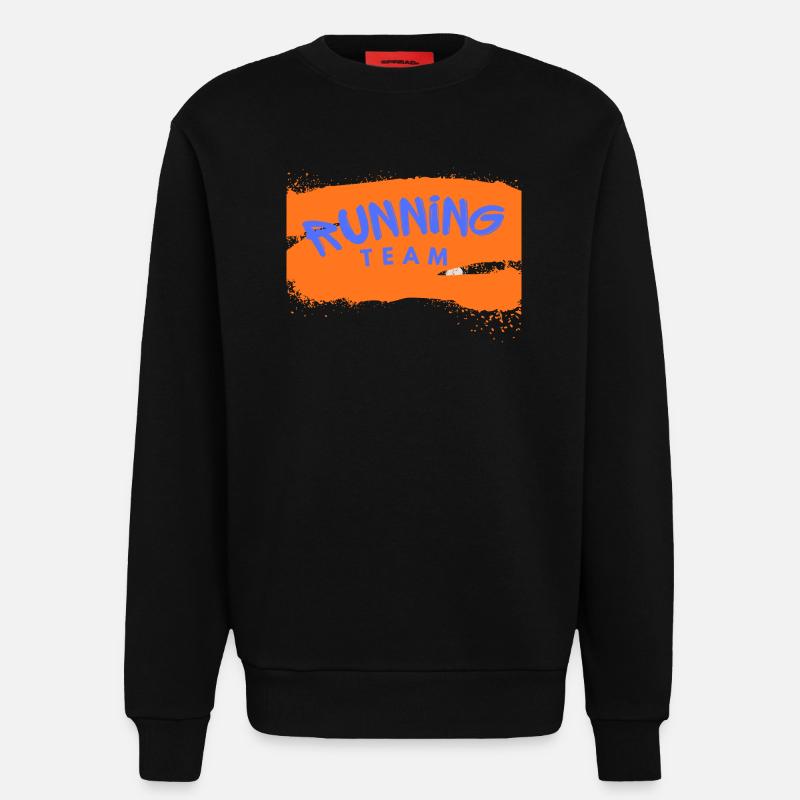 Équipe de course - Sweat bio décontracté fabriqué en UE - SOLID BLACK