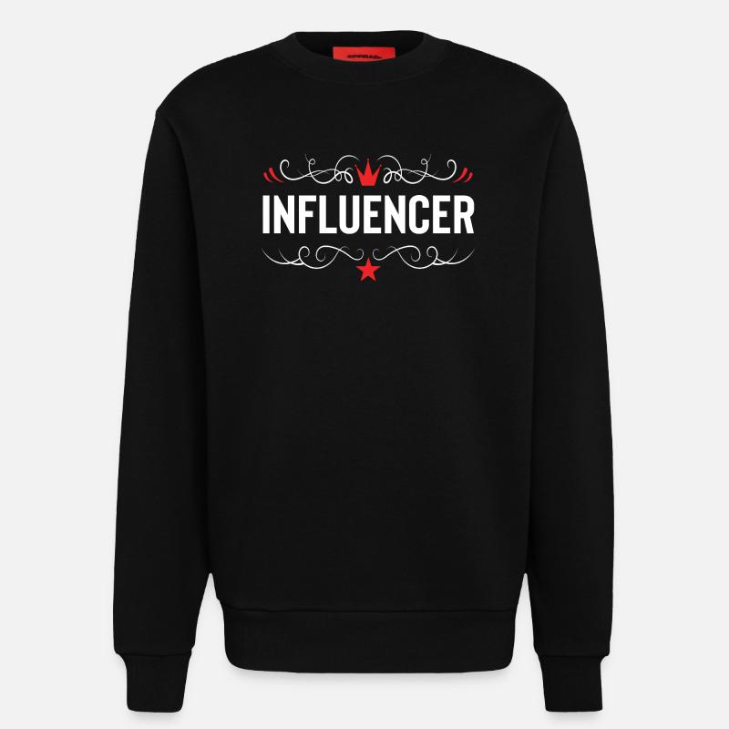 Influencer profession - Sweatshirt - made by SPREAD  - SOLID BLACK