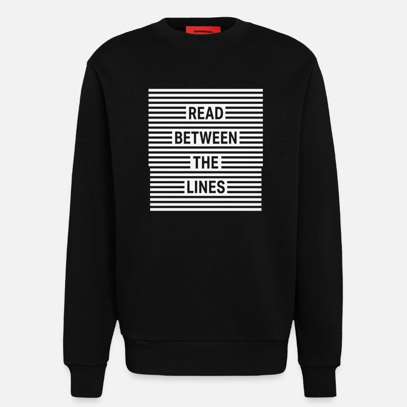 Read Between The Lines - Sweatshirt - made by SPREAD  - SOLID BLACK
