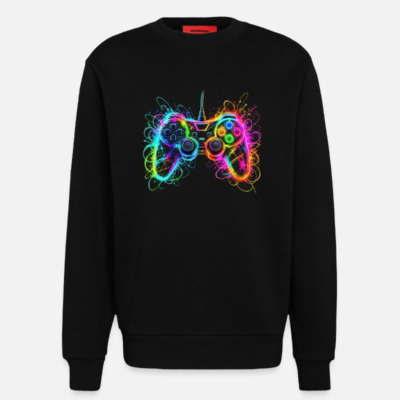 Gaming Controller Gamer - Sweatshirt - made by SPREAD - SOLID BLACK