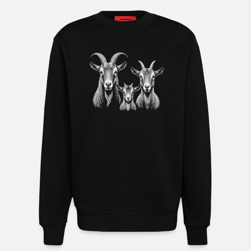 Ziege - Sweatshirt - made by SPREAD - SOLID BLACK