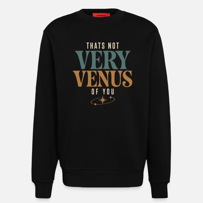 Signe de Vénus Astrologie de Vénus - Sweat bio décontracté fabriqué en UE - SOLID BLACK