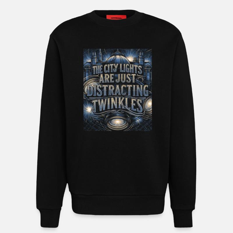 Don d’astrologie de la constellation céleste - Sweat bio décontracté fabriqué en UE - SOLID BLACK