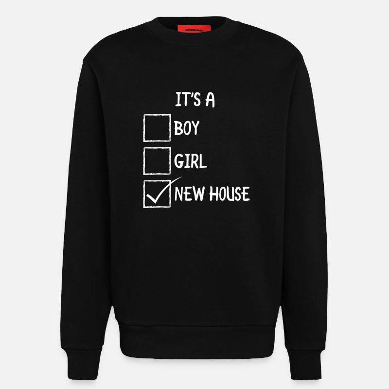 Neues Haus-Checkbox-Meme - Sweatshirt - made by SPREAD  - SOLID BLACK