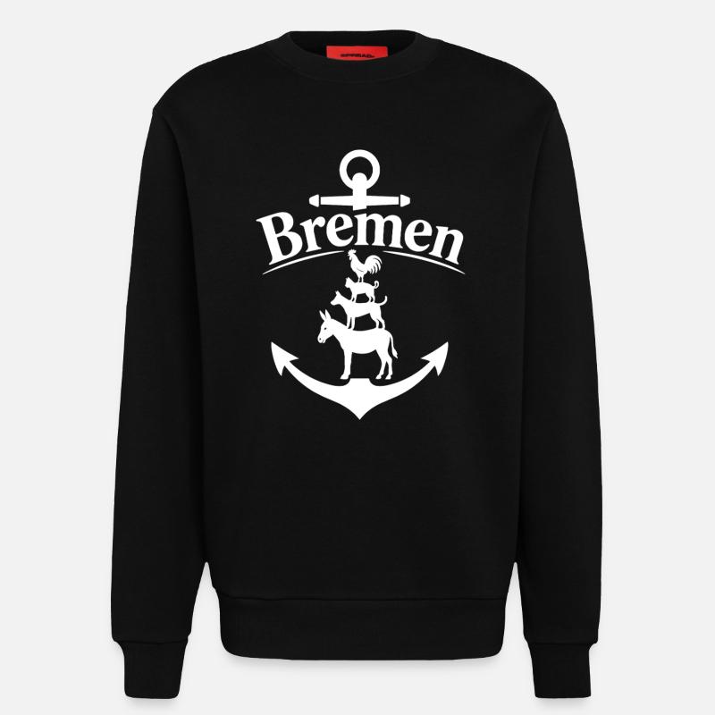 Bremen - Sweatshirt - made by SPREAD  - SOLID BLACK