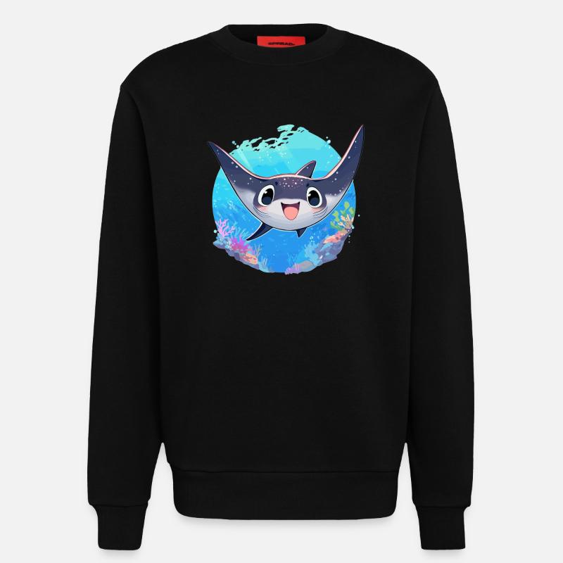 Rochen Mantarochen - Sweatshirt - made by SPREAD  - SOLID BLACK