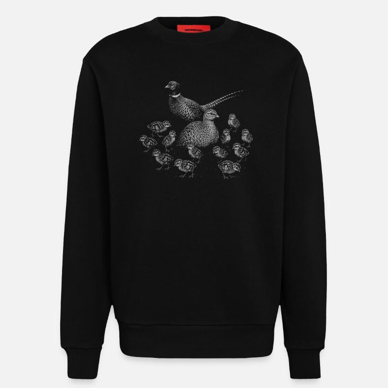 Fasan - Sweatshirt - made by SPREAD - SOLID BLACK