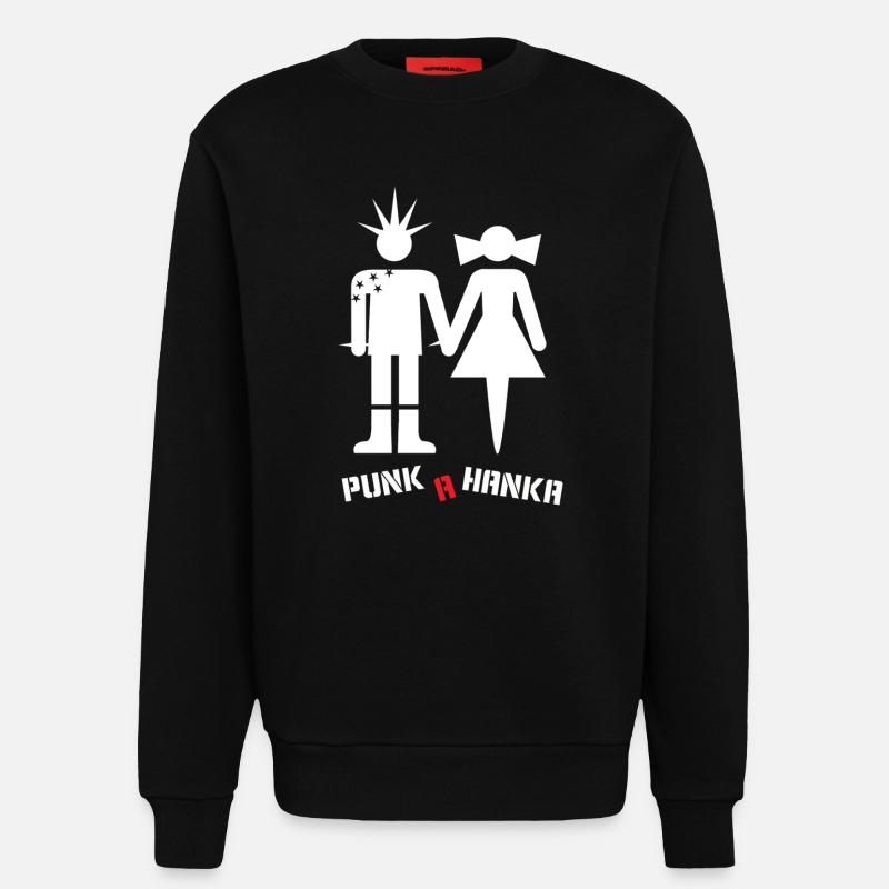 PUNK A HANKA - Sweatshirt - made by SPREAD  - SOLID BLACK