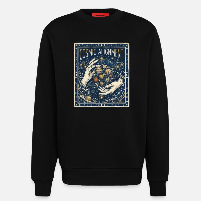 Cosmic Alignment - Sweatshirt - made by SPREAD - SOLID BLACK