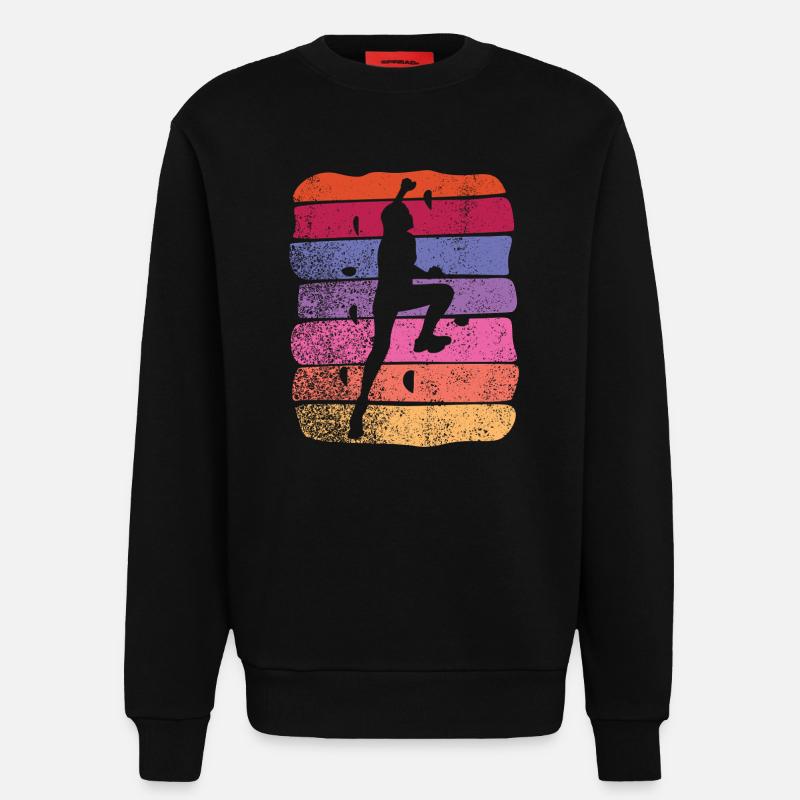 Bloc de bloc de Boulderer - Sweat bio décontracté fabriqué en UE - SOLID BLACK