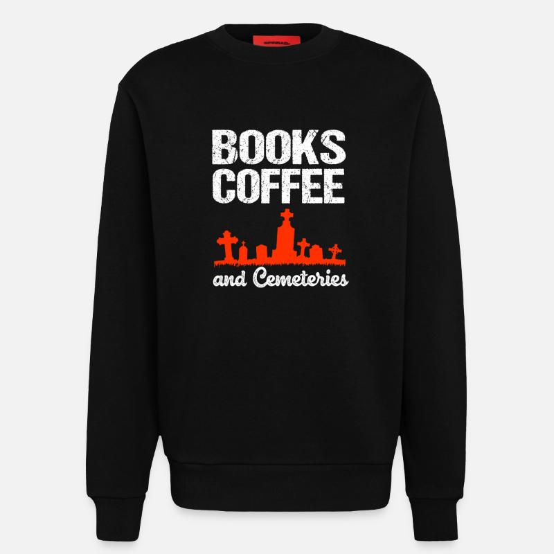 Café funéraire - Sweat bio décontracté fabriqué en UE - SOLID BLACK