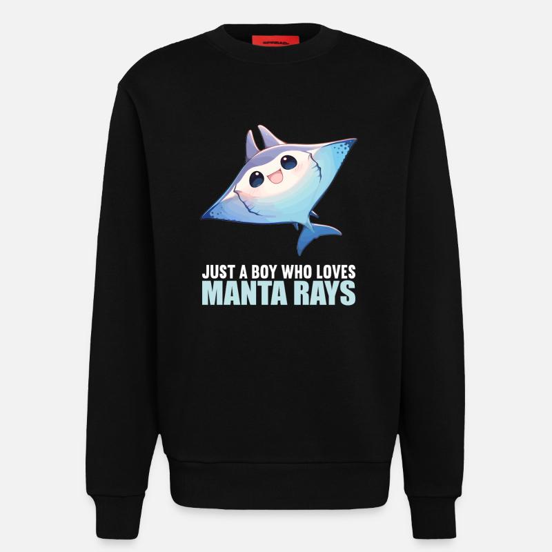 Rochen Mantarochen - Sweatshirt - made by SPREAD  - SOLID BLACK