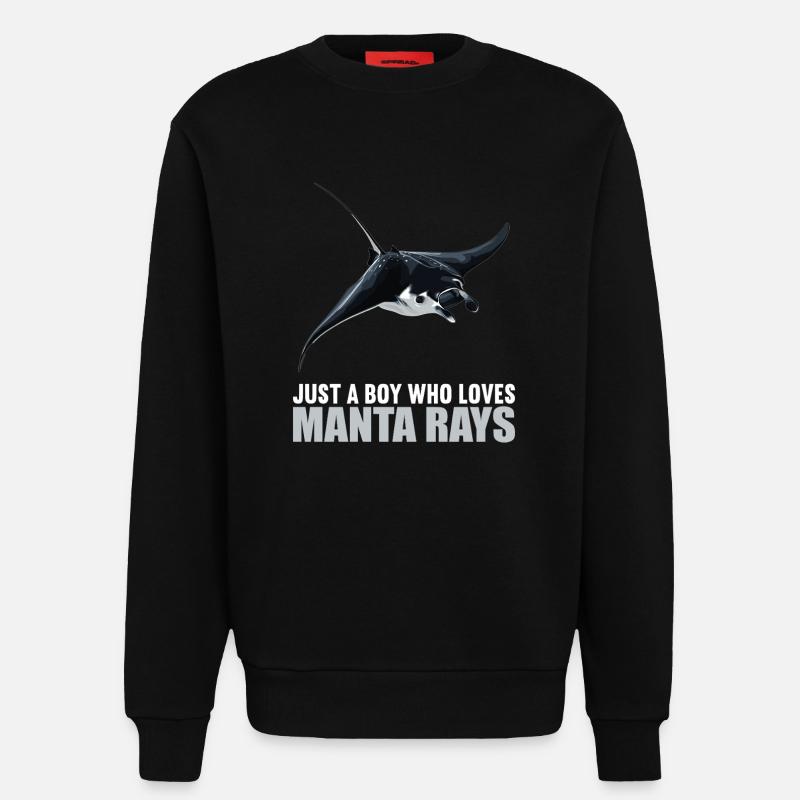 Rays Manta Rays - Sweatshirt - made by SPREAD  - SOLID BLACK