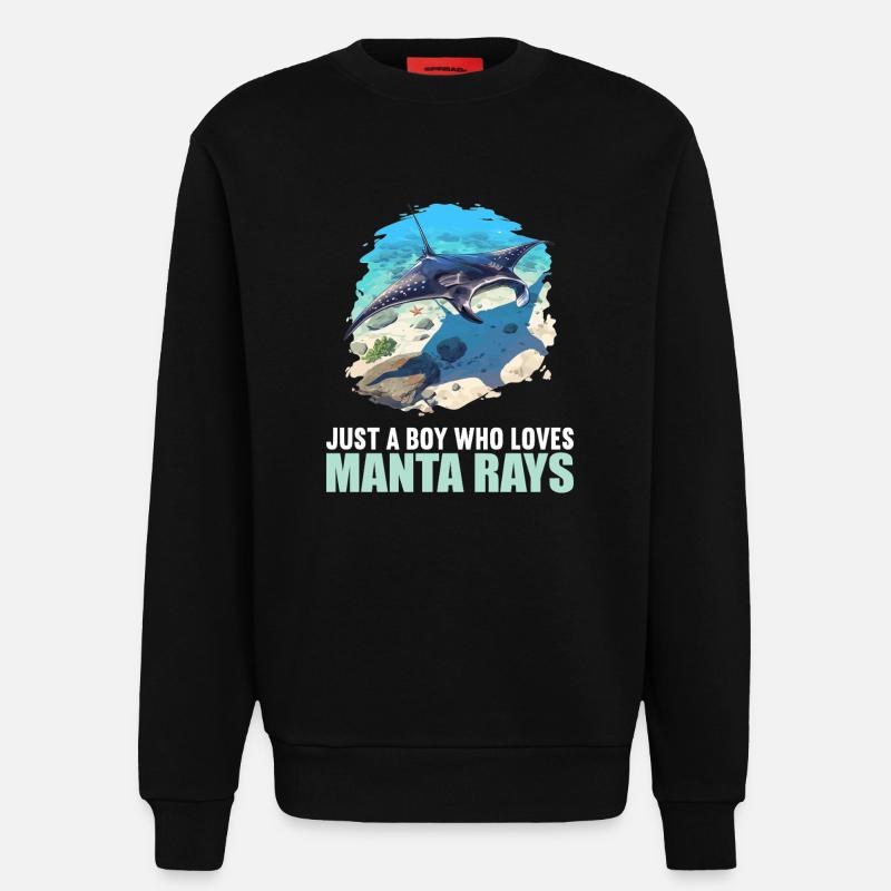 Rays Manta Rays - Sweatshirt - made by SPREAD  - SOLID BLACK
