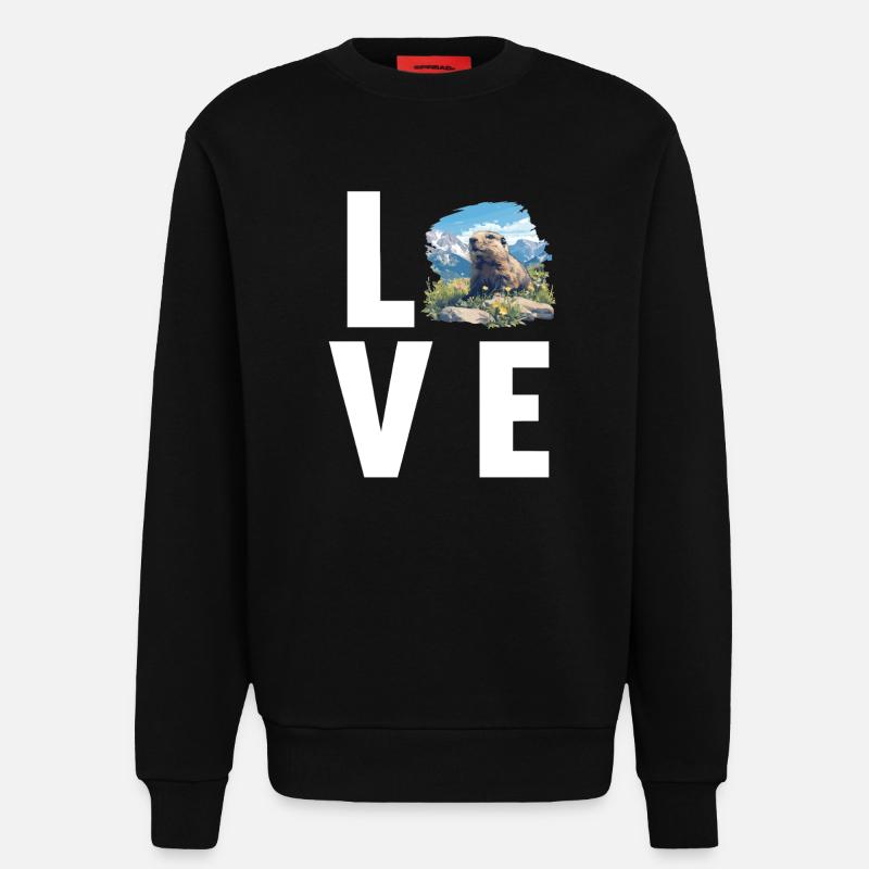 Marmots Groundhog - Sweatshirt - made by SPREAD  - SOLID BLACK