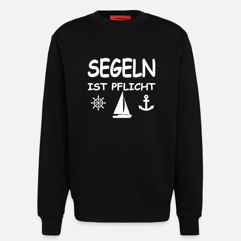 Sail - Sweatshirt - made by SPREAD  - SOLID BLACK