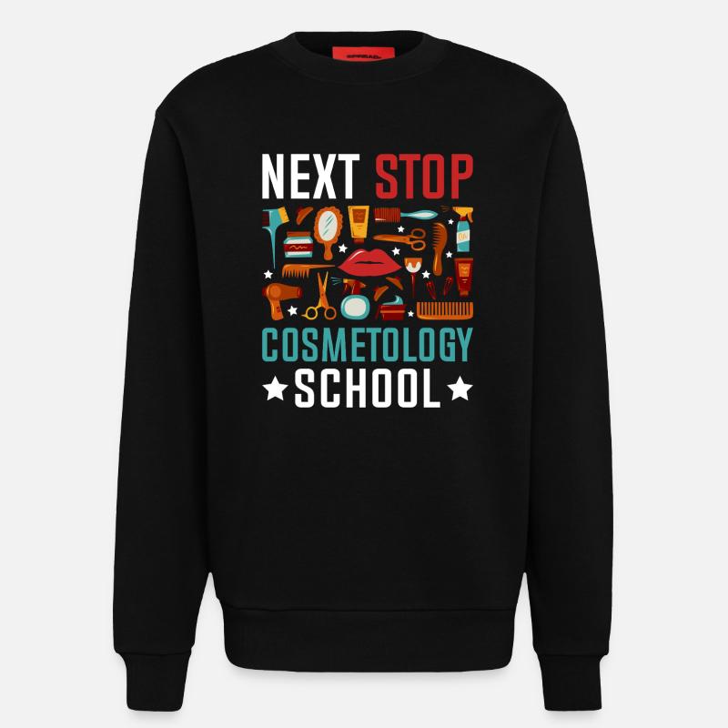 Next Stop Cosmetology School - Sweatshirt - made by SPREAD - SOLID BLACK