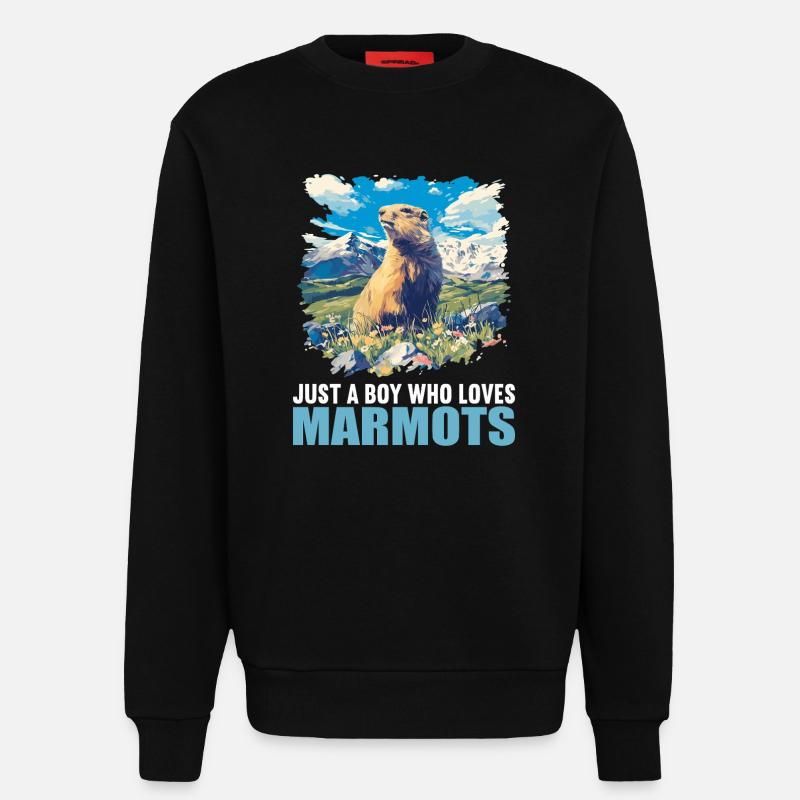 Marmots Groundhog - Sweatshirt - made by SPREAD  - SOLID BLACK
