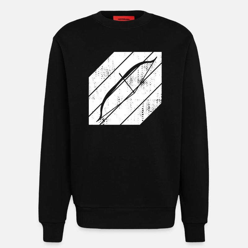 Archery Sketch - Sweatshirt - made by SPREAD - SOLID BLACK