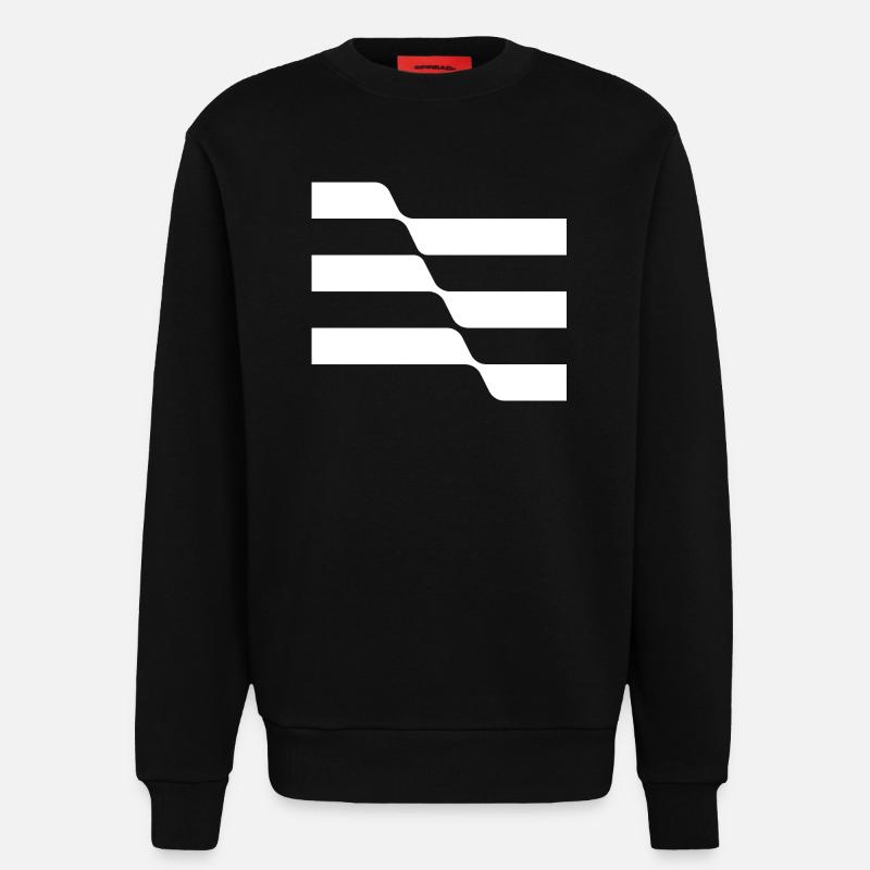 Geometric Stripes design - Sweatshirt - made by SPREAD  - SOLID BLACK
