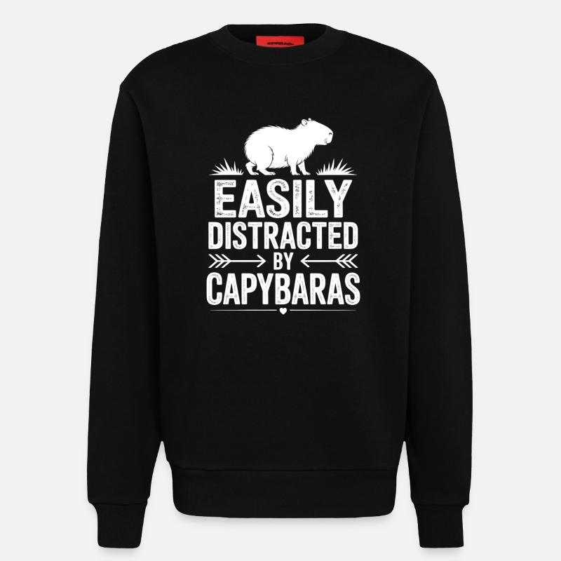 Capybara Sprüche Capybara Lustig Capybara Geschenk - Sweatshirt - made by SPREAD  - SOLID BLACK