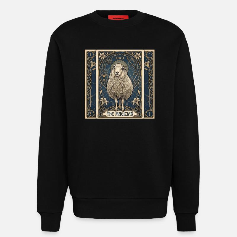 Schaf, der Magier - Sweatshirt - made by SPREAD  - SOLID BLACK