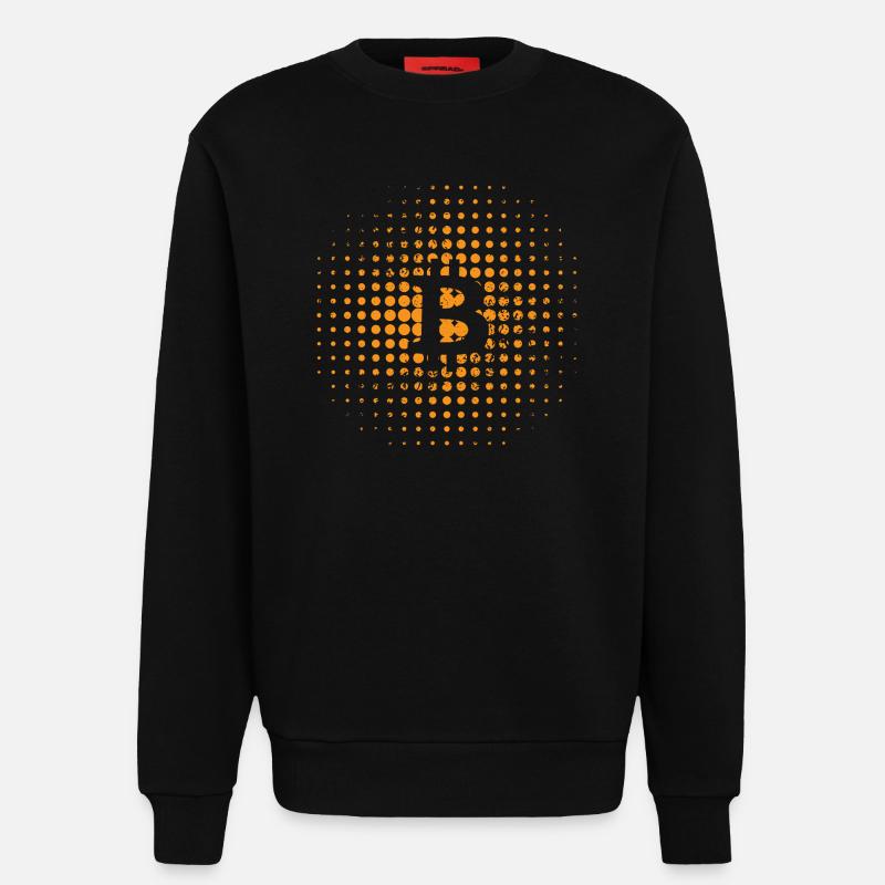 Bitcoin, idée cadeau Bitcoiner - Sweat bio décontracté fabriqué en UE - SOLID BLACK