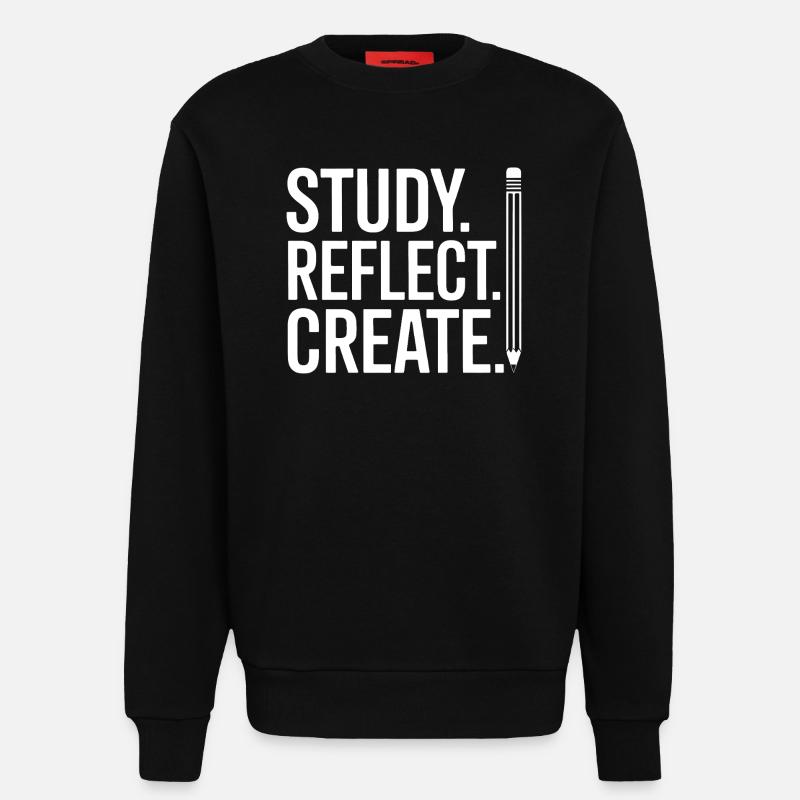Study Reflect Erstellen Poster erstellen - Sweatshirt - made by SPREAD - SOLID BLACK