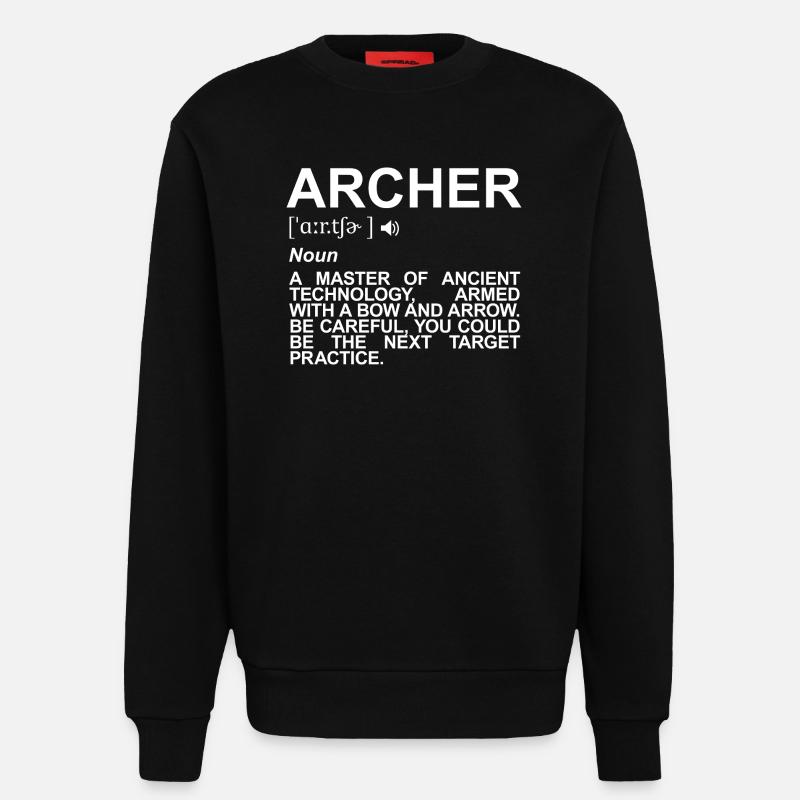 Bogenschütze Definition - Sweatshirt - made by SPREAD  - SOLID BLACK