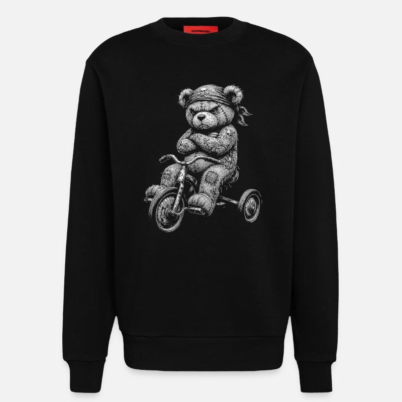 Teddybär - Sweatshirt - made by SPREAD  - SOLID BLACK
