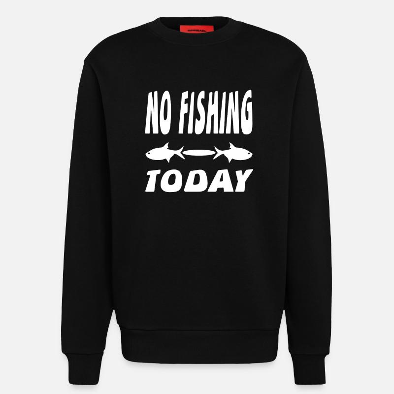 Pêche - Sweat bio décontracté fabriqué en UE - SOLID BLACK